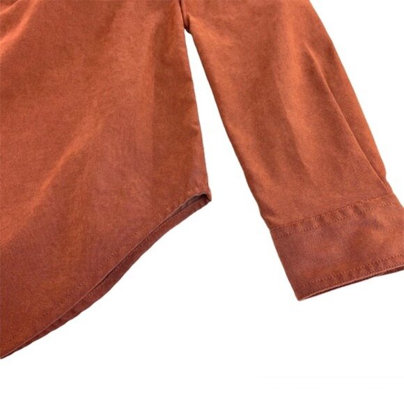 Orvis Orange Long Sleeve Button Down Shirt - Picture 4 of 7